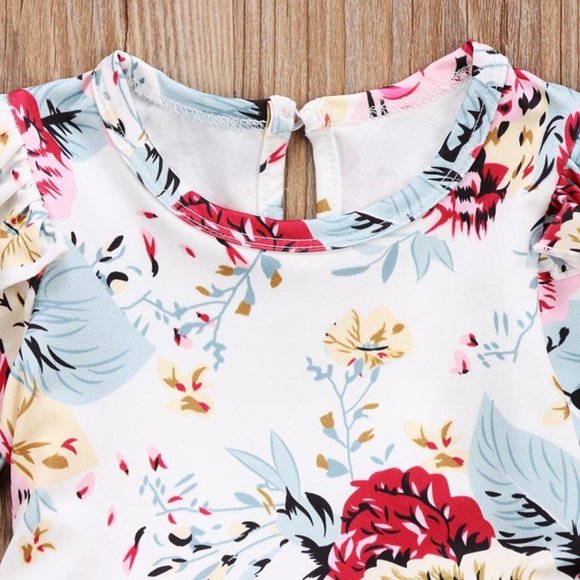 Burgundy Fall Long Sleeve Thanksgiving Dress Girl Outfit Clothes Dress - Picture 8 of 11